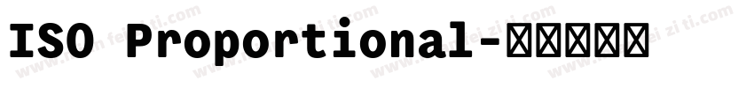 ISO Proportional字体转换